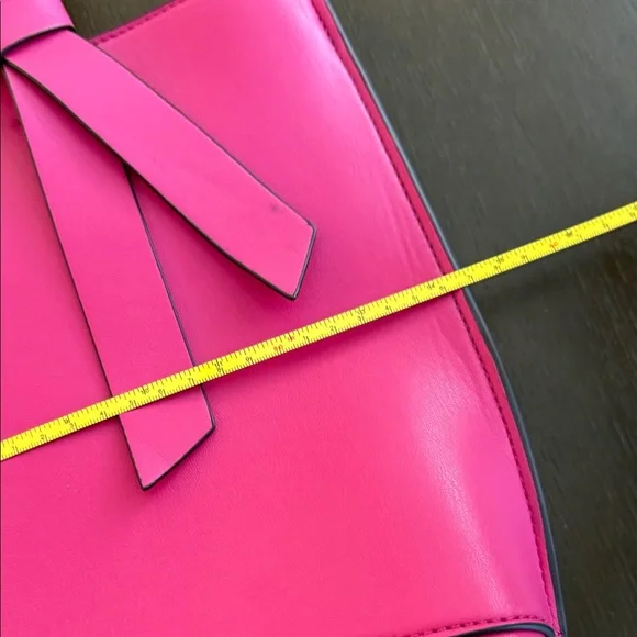 Karl Lagerfeld Hot Pink Leather Tote Bag - Picture 7 of 7